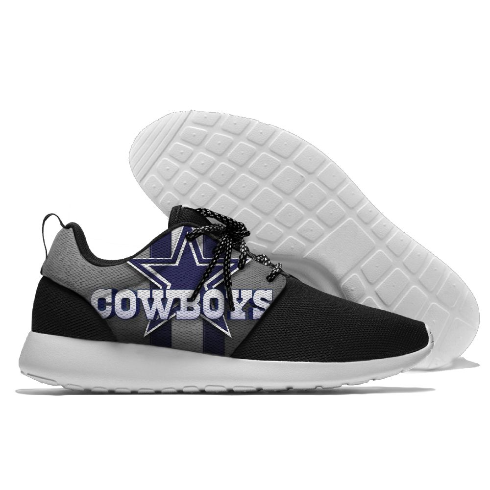 Women's NFL Dallas Cowboys Roshe Style Lightweight Running Shoes 003
